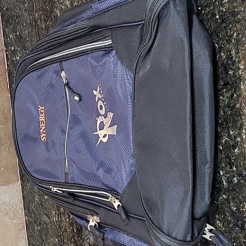 NWT Rox Advantage Backpack Volleyball Navy Blue and Black Synergy in orange.